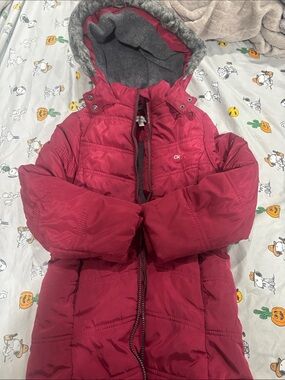 Calvin Klein Jeans Red and Gray Lined Jacket
